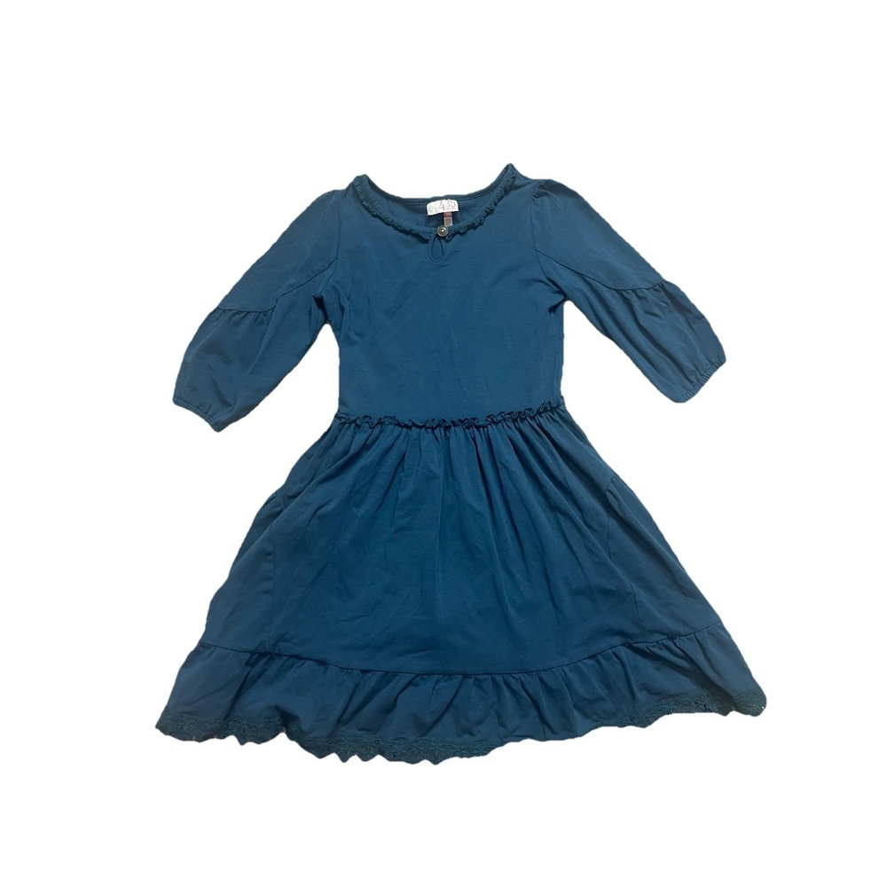 Matilda Jane Stretch Teal Blue Dress Make Believe Hold the‎ Key Girls Sz 10